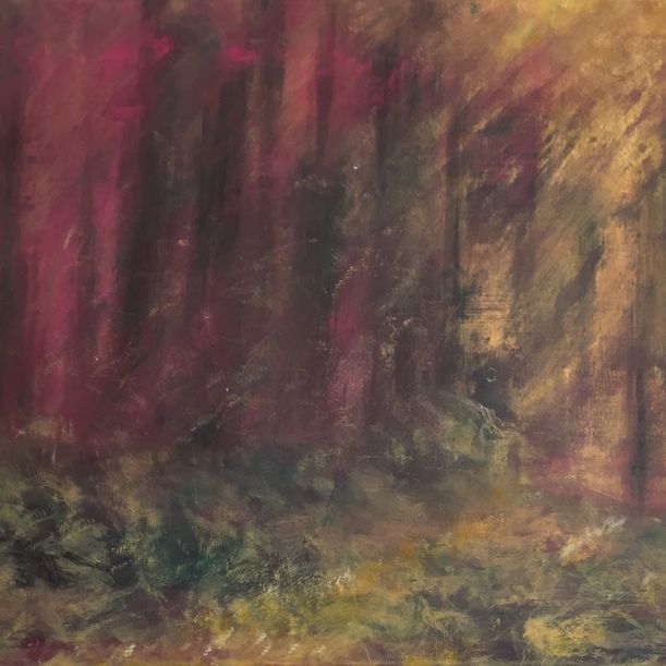 Herbstwald, Acryl, hme